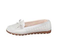 Generisch Donna Estate Moda Piatto Hollow Loafer UN Slipper Comode Scarpe Casual, bianco, 40 EU