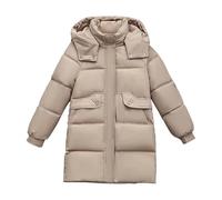 Generisch Donna Fall And Winter Loose Thin Live Cap Down Cotton Female Inverno New In The Long Thickened Warm Knee Giacche da donna, cachi, XL