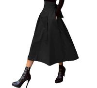 Generisch Donna Gonna Elegante Paillettes Nero Tulle/Raso/Pelle/Jeans Glitter/Paillettes S Midi-Al Ginocchio Lunga Vita Alta Matrimonio Occasione Formale Climafreddo Donne Adulte Femmina Gonna