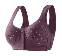 Generisch Donne Full Cup Print Thin Biancheria intima Plus Size Front Button Wireless Sport Pizzo Reggiseno Copertura del Petto Grandi Reggiseni Economici, a, 5 anni