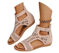 Generisch Donne Grandi Yards Primavera E Con Sandali Femminile Europa E Gli Stati Fibbia Sandali Romani Scarpe Femminili Stivali Donna, Colore: rosa., 38 EU