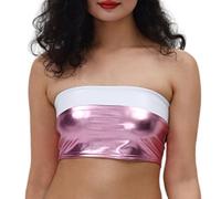 Generisch Donne Top Up Performance Dress Night Club Top Up, Colore: rosa., L