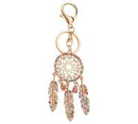 Generisch Dream Catcher - Catena portachiavi a forma di, acchiappasogni, fascino con strass, ciondolo a forma di, ornamento fortunato per donne e ragazze, Multicolore, Siehe Beschreibung