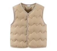 Generisch E gilet invernali per bambini Calore Confortevole, Alla moda, con Giacche foderate, Gilet Sottili Interni ed Esterni Giubbotti College J, cachi, 90
