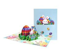 Generisch Easter Greeting Card - Bunny and Egg Design, Medium Size Intricate Handmade Card with feature for Memorable Message Presentation Cardstock and Vibrant Printing for Lasting Keepsake