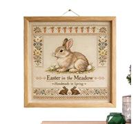 Generisch Easter Wall Art | 25 x 25 x 1 cm Grassland Ornaments - Vivid 3D Appearance Grassland Design Easter Artwork - Versatile Present For Living Room, Primavera Party, Kids Room, Nursery, Home