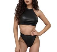 Generisch Ecco UN Dettagli del prodotto conforme alle linee guida di: "Set di lingerie tinta unita alla moda da donna, biancheria da notte elegante e confortevole" bustino con coppe da donna, Nero