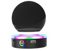Generisch Echo Stand per Dot 5/Dot 4ª generazione, Kids Edition e Clock Edition con illuminazione RGB, funzione di ricarica e ABS antiscivolo in nero