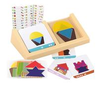 Generisch Educational Geometric Pattern Blocks - Fun Tangram Puzzle Toys for Kids | Colorful Learning Toys for Preschool Elementary School Classroom Home Family Time | Develops Spatial Reasoning