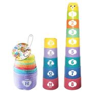 Generisch Educational Stackings Cups Game, Colorful Number, Adorable Compact Letter Nesting Cup Toy, Fun Stacking Cups for Kids, Early Learning and Motor Skill Development