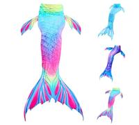 Generisch eerjunglosse - Costume da bagno da bambina con bikini per bambini, per cosplay, costume da bagno per 4-13 anni, Azzurro 5, 4-5 Anni