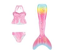 Generisch eerjungrauenlosse Girls Set bikini galleggiante per bambini, costume da bagno estivo per cosplay, costume da bagno per 3-13 anni, Light Rosa-e, 120 cm