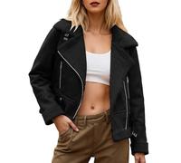 Generisch Elegante cappotto lungo da donna taglie forti come caldo inverno trench indumento con tasche vestibilità comoda e versatile pezzo a strati per gite di un giorno, Nero , XS