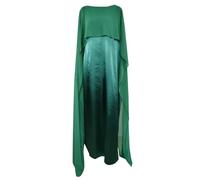 Generisch Elegante maxi abito in chiffon con scollo rotondo per occasioni speciali alla moda, verde, M