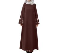 Generisch Elegante maxi abito ricamato con tasche, taglio largo, stile bohémien, etnico, per un look casual, RD2, S