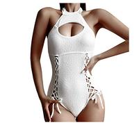 Generisch Elegante set di tankini da donna con supporto alla moda, taglio attillato, per una perfetta vacanza al mare o alla piscina, di alta qualità e design attraente, bianco, S