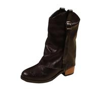 Generisch Eleganti stivali da donna al polpaccio con dettagli con cinturino liscio per un look semplice tutto il giorno, versatili da abbinare con jeans nella vita di tutti i giorni