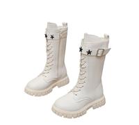 Generisch Eleganti stivali invernali per ragazze con applicazioni decorative a stelle, design alla moda come elegante design high-top, bianco, 31.5 EU