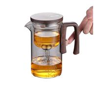Generisch Enchanti Tea Pot, Enchantipot Magic Tea Po, Water Separation Glass Teapot with Wood Handle, Press Control Magic Tea Pot, Enchantipot Magic Pot