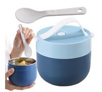 Generisch Envases Para Sopa De Almuerzo - Tazón Acero Inoxidable Alimentos | Recipiente Gran Capacidad Con Cuchara, Hermético Portátil Para Hogar Oficina Escuela Trabajo Viajes Picnic Termo Comida