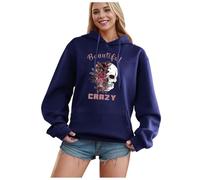 Generisch Es ist Alles nur Sweatshirt Halloween Hoodie - Felpa lunga da donna, Blu marino, XL