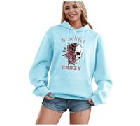 Generisch Es ist Alles nur Sweatshirt Halloween Hoodie - Felpa lunga da donna, Celeste., XXL
