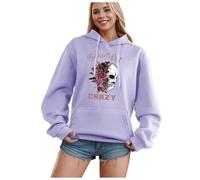 Generisch Es ist Alles nur Sweatshirt Halloween Hoodie - Felpa lunga da donna, Lilla, M