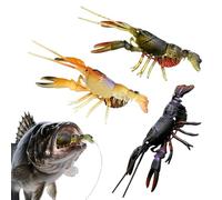 Generisch Esca di Cancro per Pesce persico, Attraente Esca da persico, Esca Morbida imitata, Set da 3 Esche per Avventura, Acqua, Marito, papà, Uomini, Campeggio, Acqua salata