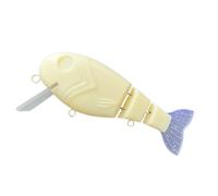 Generisch Esca non verniciata, 12,4 cm, non verniciata | Esche da pesca morbide in 3 pezzi, per laghi e ruscelli, costiere e aree costiere, attività all'aperto