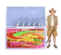 Generisch Esca per bassi, millepiedi realistica come swimbait, set di esche per trote e persico, per acqua salata, acqua, lago, barca, kayak, riva, trota, persico, salmone, pesce