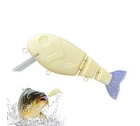 Generisch Esche da pesca non verniciate, 12,5 cm, esche galleggianti non verniciate, corpo in 3 pezzi, esche da pesca fai da te, per laghi, laghetti, ruscelli, zone costiere, all'aperto, principianti