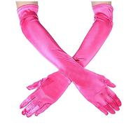 Generisch Esercizio di nozze sera donne abiti lunghi guanti da donna in similpelle (rosa caldo, taglia unica)