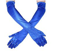 Generisch Esercizio di nozze sera donne abiti lunghi guanti donna similpelle (blu, taglia unica)