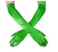 Generisch Esercizio di nozze sera donne abiti lunghi guanti donna similpelle (verde, taglia unica)
