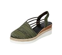 Generisch Espadrillas estive da donna Leo, slip-on, in tessuto, comode, leggere, per il tempo libero, con motivo, scarpe basse traspiranti, per il tempo libero e la vita quotidiana, verde, 35 EU