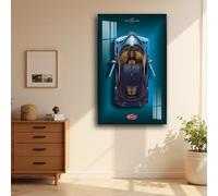 Generisch Espositore da parete per Lego 42083 Buga*tti Chiron, supporto da parete per modellino di auto Lego, dimensioni 80 x 50 cm per modelli di gambe non inclusi