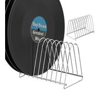 Generisch Espositore per dischi in vinile, organizer per dischi in vinile, in metallo, supporto triangolare, supporto verticale per la casa, il soggiorno, la camera da