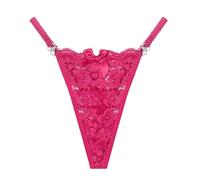 Generisch Europa America Pizzo Intimo Tanga Intimo Grandi Dimensioni, rosa intenso, S