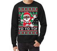 Generisch Faccio per il maglione natalizio Hos Santa Parodia il tuo ultimo per il Natale 320328001, Nero , L