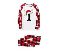 Generisch Famiglia con cappuccio natalizio con lettere stampate, felpa invernale a maniche lunghe, per vacanze, alla moda, per genitori, per bambini, per mamma e papà, Colore: rosso, XXL