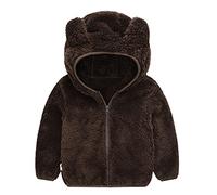 Generisch Farfalla Jack Bambino Cerniera Outwear con Cappuccio Baby Orecchio Cappotto Carino Caldo Cappotto e Giacca Cappotto Jack, marrone, 3-4 Jahre