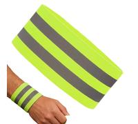 Generisch Fasce riflettenti ad alta visibilità - Elastic Safety Arm Leg Straps, Night Running Accessory | Con Strong Light Reflection Strip, Secure Fit, Sport Training Safety