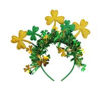 Generisch Fascia per capelli verde, 25 cm, grande accessorio per capelli con strisce irlandesi, copricapo per costumi di carnevale, per donne e ragazze, festival, sfilata