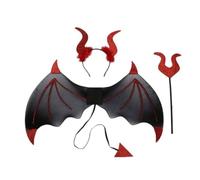 Generisch Fascia per costume con corna, unisex, per feste di Halloween | Corona con corno a forma di ala del diavolo, per feste in maschera di Halloween, splendido abbigliamento da angelo scuro per