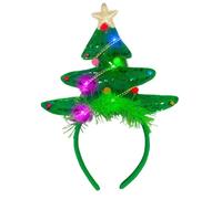 Generisch Fascia sportiva per la fronte di Natale, Halloween, Holiday Cute Hoop Headwear for Kids Girls Women Children's and Adult Christmas Headbands with Lights tuta sportiva donna inverno (verde