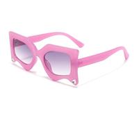 Generisch Fashion Diamond Shape Sunglasses for Women Fashion Street Photography Style Sunglasses for Men, Colore: rosa., Unit size