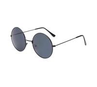 Generisch Fashion Retro Round Hippie Sunglasses for Women Men Trendy Punk Disco Party Glasses Circle Metal UV Protection Sunglasses, nero/grigio, taglia unica