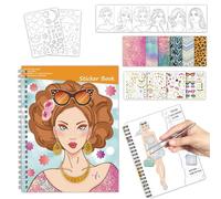 Generisch Fashion Sticker Book - Sticker Dress up Activity Book for Kids | Interaactive Educational Toys for Presschool Kids Teens Boys Girls Teachers Classroom Home Travel Plaaytime