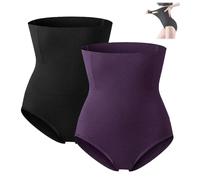 Generisch FashionMoli Shapewear, mutandine shapewear a vita alta con controllo addominale da donna, biancheria intima invisibile per abiti e leggings, 2pcs-f, XL-XXL