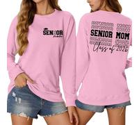 Generisch Felpa bianca da donna e donna. Una felpa casual con scollo rotondo a maniche lunghe senza berretto Miss Donna, Colore: rosa., S